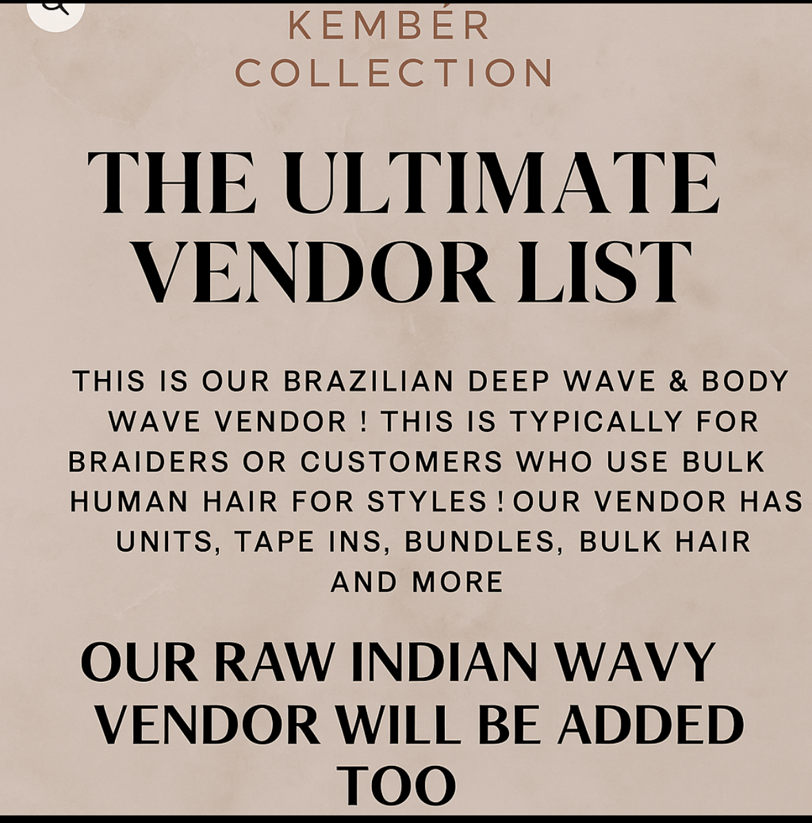 The Ultimate Vendor List